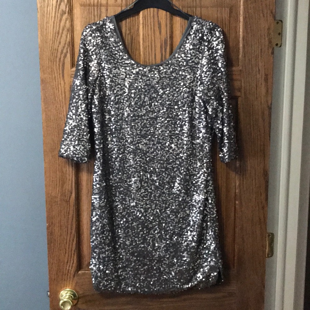 Sequins grey sparkly dress
